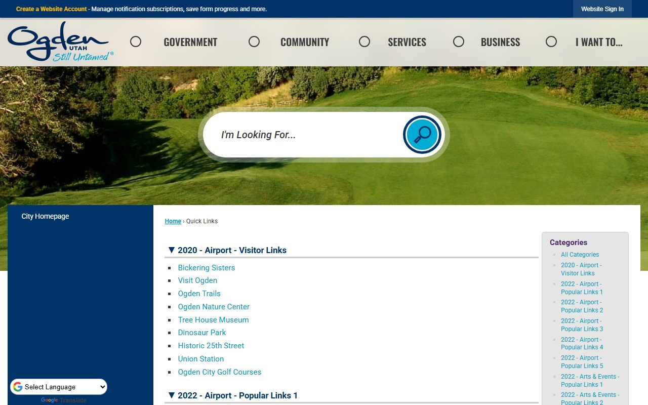 Ogden City engineering records and property deed research quick links