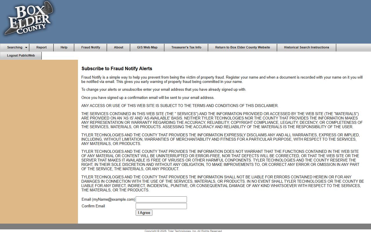 Box Elder County Property Watch free deed recording alerts for Brigham City