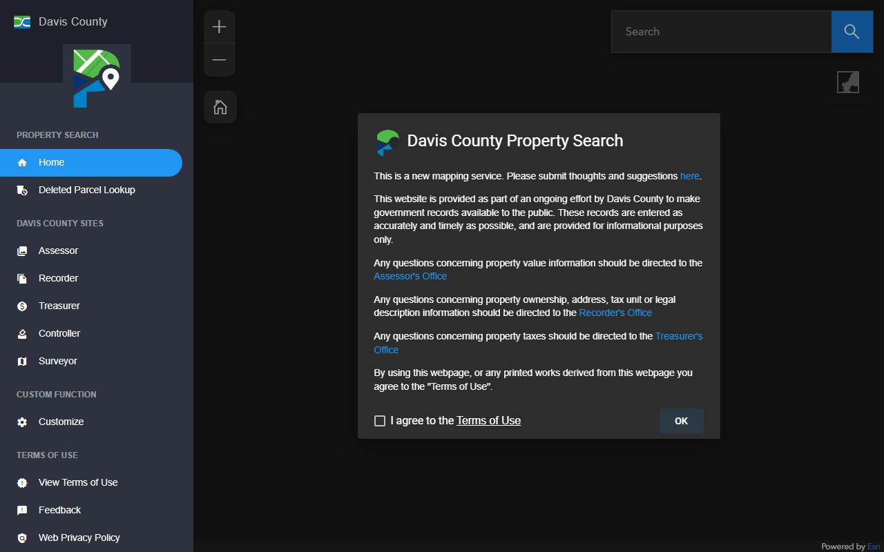 Davis County interactive property map for deed records and parcel boundaries
