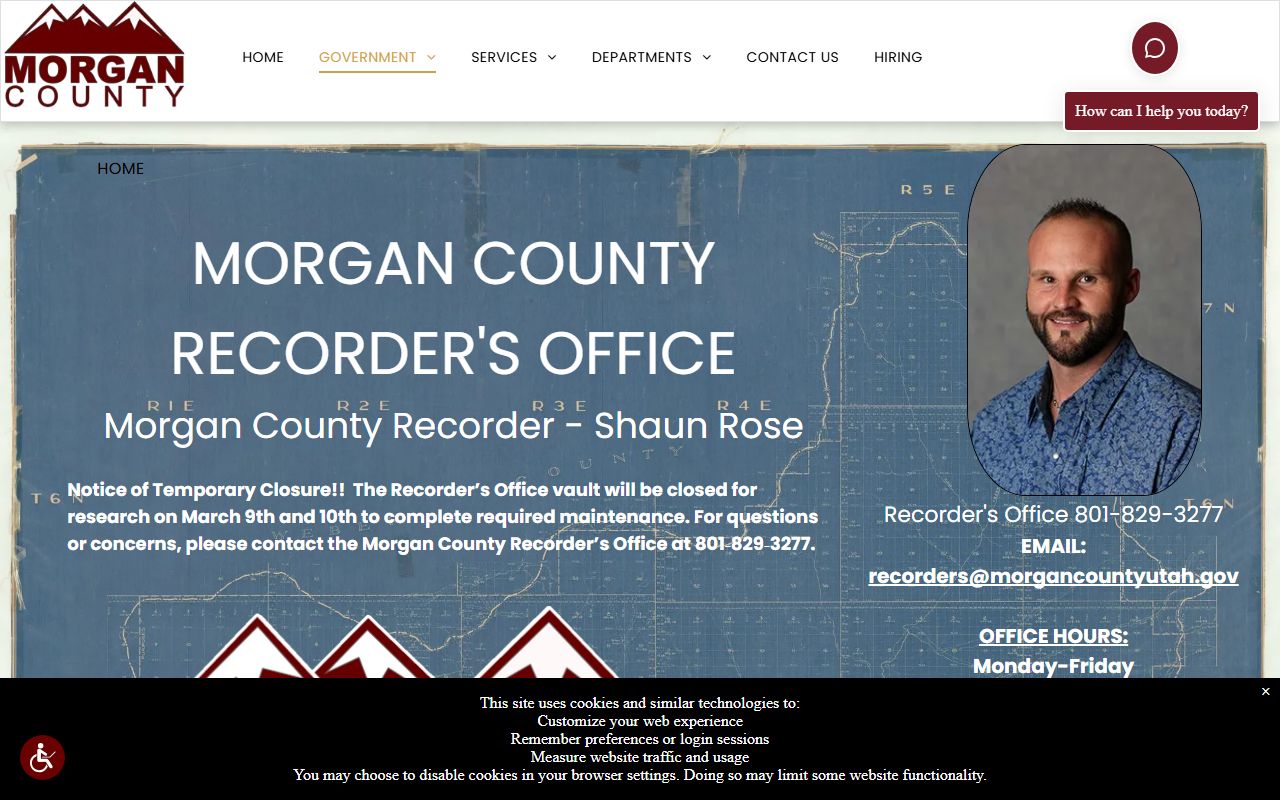 Morgan County Recorder's Office for deed records and land documents