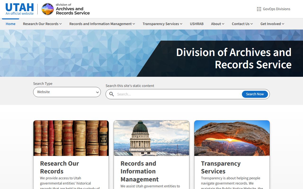 Utah State Archives Division deed records and historical property documents