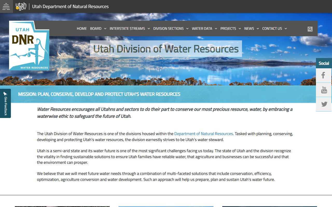 Utah Division of Water Rights property records and deed records